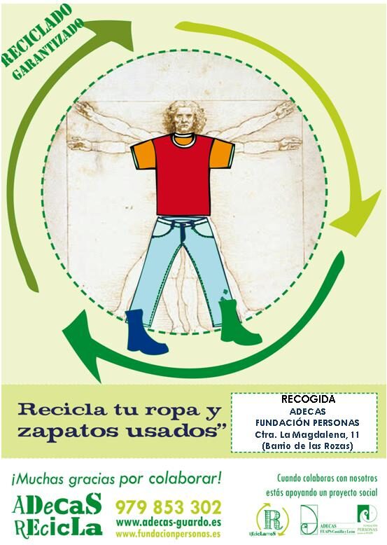 Campaña entre escolares de recogida de ropa usada.